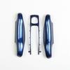 Blue For Porsche Macan Boxster Cayman Cayenne 911 970 981 991 Panamera Car Key Case Cover Fob Bag Holder Replacement Accessories