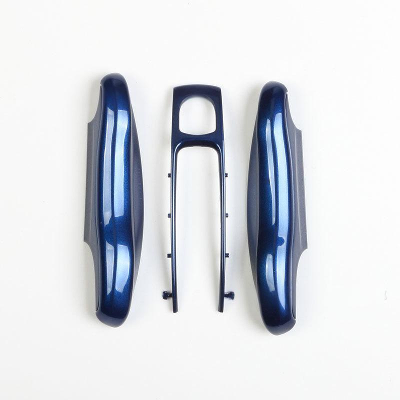 Blue For Porsche Macan Boxster Cayman Cayenne 911 970 981 991 Panamera Car Key Case Cover Fob Bag Holder Replacement Accessories