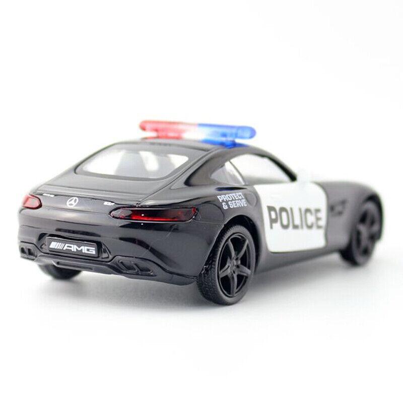 1/36 Scale Benz AMG GTS Police Car Model Car Diecast Toys for Kids Boys Gift Pull Back