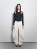 Visus Cotton Curved Pants_Ivory