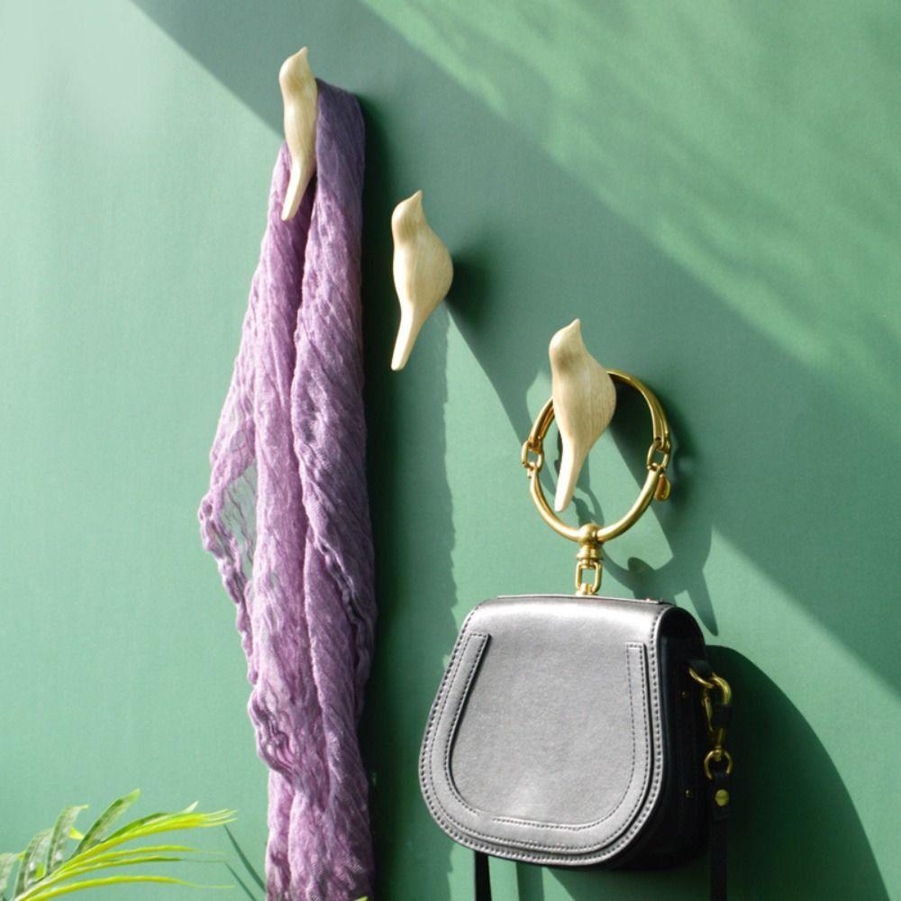 

Modern Bird Resin Wall Hook Luxury Wall Hanger Elegant Home Coat Hook Clothes рожевий