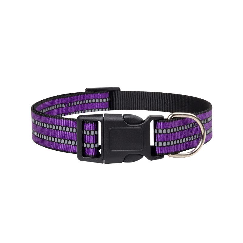 Pet Dog Collar Reflective Silk Multi-colored Dog Neck Ring Pet Supplies Outdoor Dog Walking Traction Buckle Neck Cover Dog Strap
