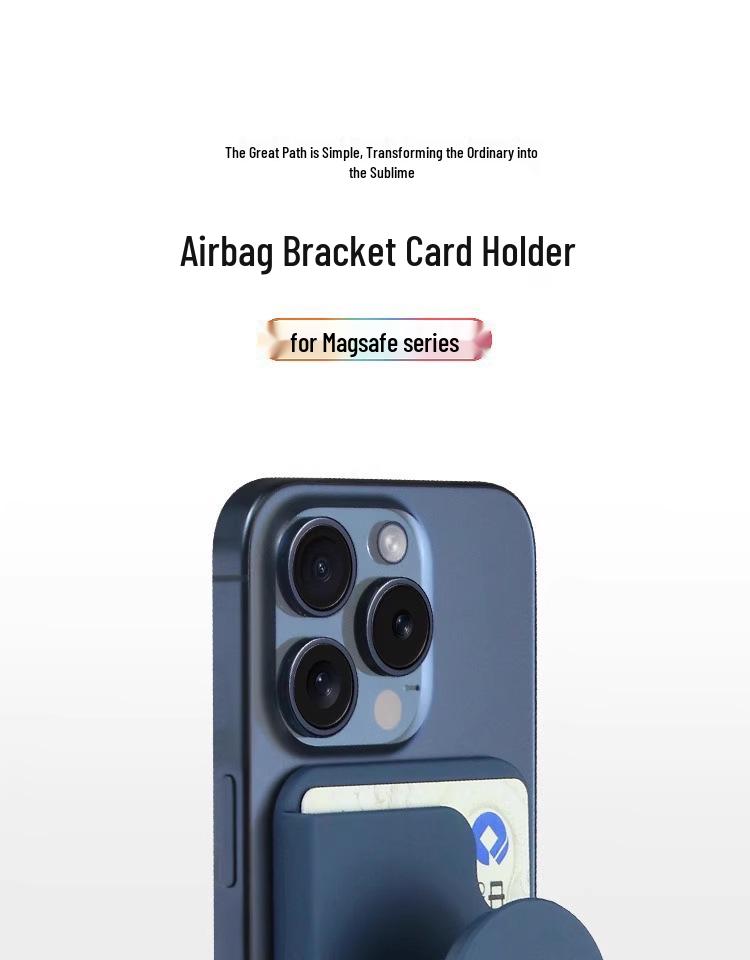 Magsafe Magnetic Card Holder & Stand: Multi-functional, Strong Magnet, Convenient Airbag Design