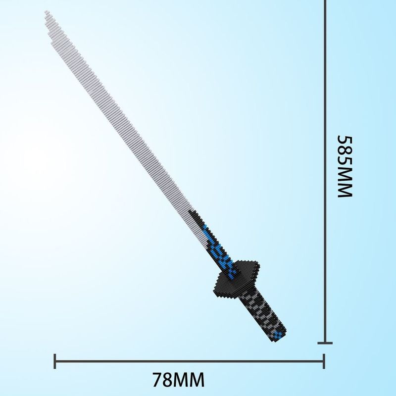 Samurai Sword Building Blocks Ninja Katana Japanese Anime Nichirin Knife Bricks Toy for Kids Adults