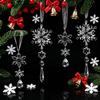 Christmas Wedding Crystal Snowflake Chandelier Ornaments & DIY Scene Decorations