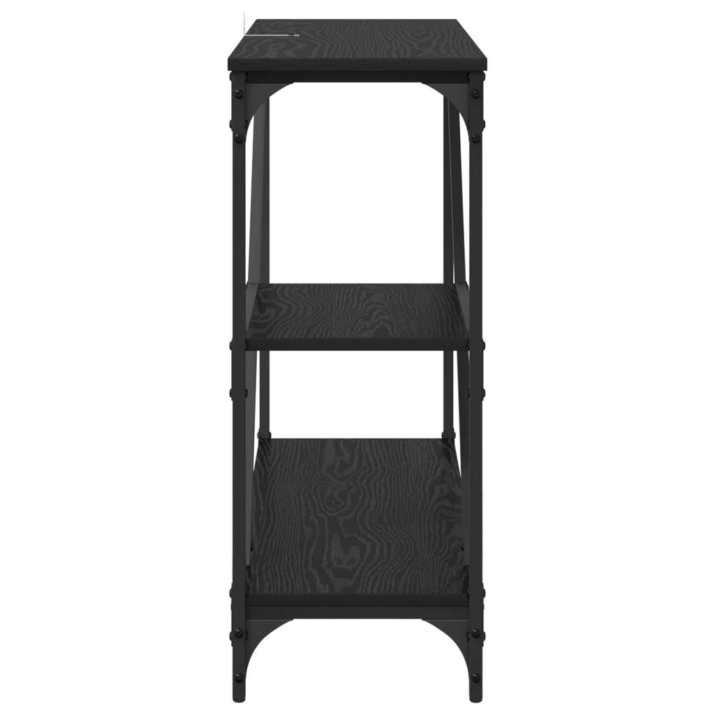 Console Table Black Oak Effect 88.5 X 30 X 75 Cm