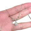 Mermaid's Tear S999 Sterling Silver Necklace for Women: Elegant Clavicle Chain, Perfect Birthday Gift for Her