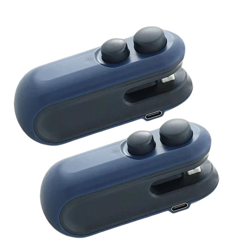 1/2pcs Portable Mini Heat Bag Sealing Machine for Snacks Home Use Rechargeable Sealer Vacuum Sealer Plastic Bag Heat Sealer Clip