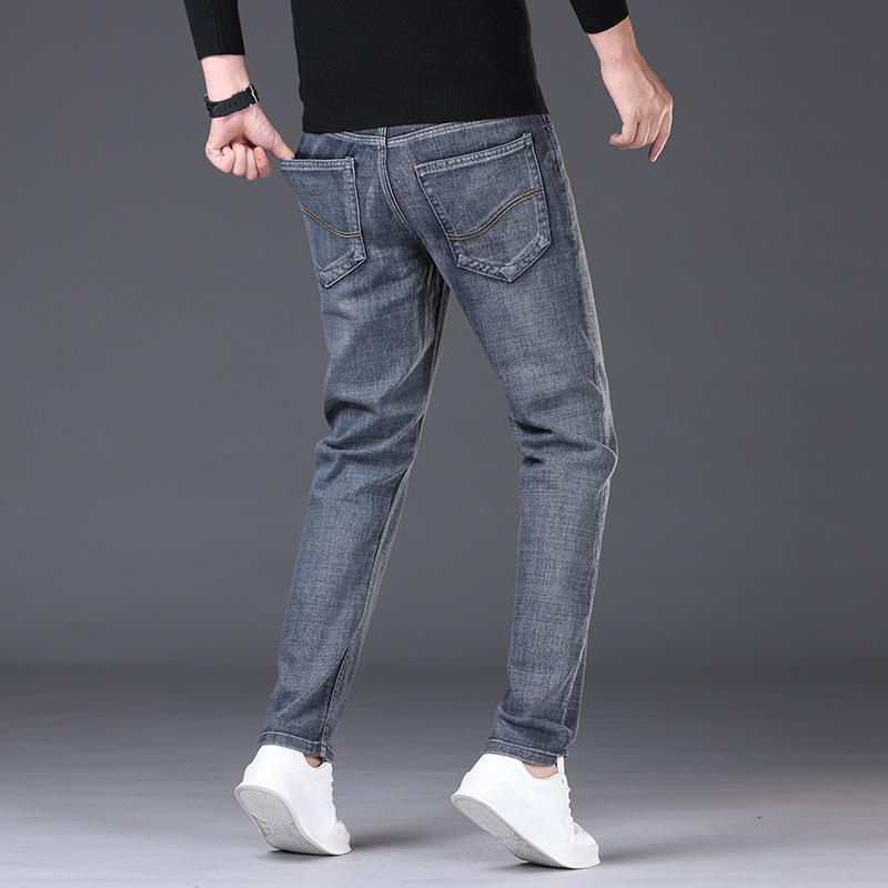 Spring And Autumn Style High-Quality Denim Jeans For Men With Stretch Straight Fit And Casual Men'S Denim Pants