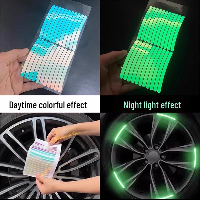 Self-Adhesive Night Reflective Hub Stickers for Children's Balance Bike Wheels