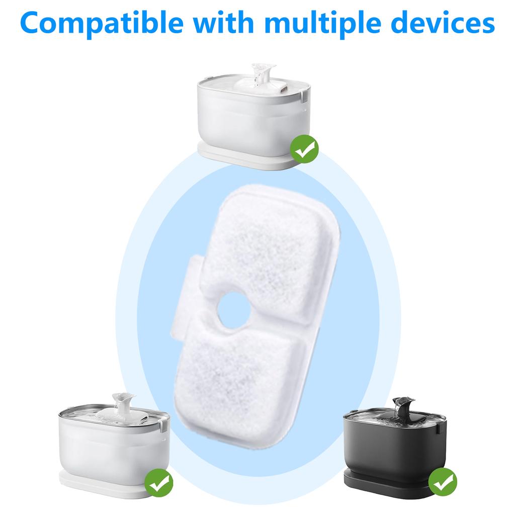 Set of 4 Replacement Filter for Automatic Pet Fountain Cats Water Fountain Water Source for Kittens Water Dispenser