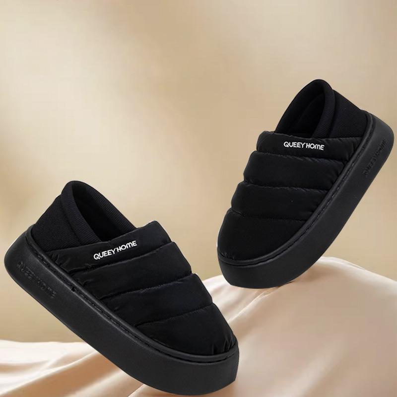 

Cotton slippers men s autumn and winter thick-soled velvet indoor slippers warm soft-soled home slippers women s winter non-slip couple slippers 36-37