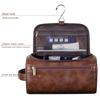 Leather Toiletry Bag for Men Women Kit Mens Hanging Toiletry Bag Travel Toiletry Bag for Traveling Large Cosmetic Bag for