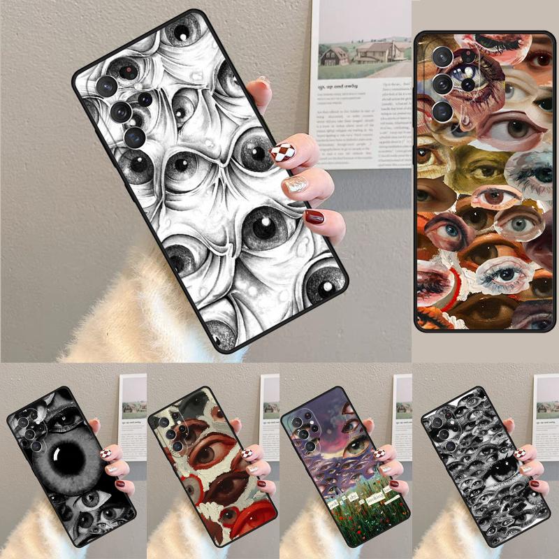 Eye Illustration Phone Case for Samsung Galaxy note 10 pro S26 Ultra S23 S24 FE S25 S21 S22 PLUS shockproof Cove