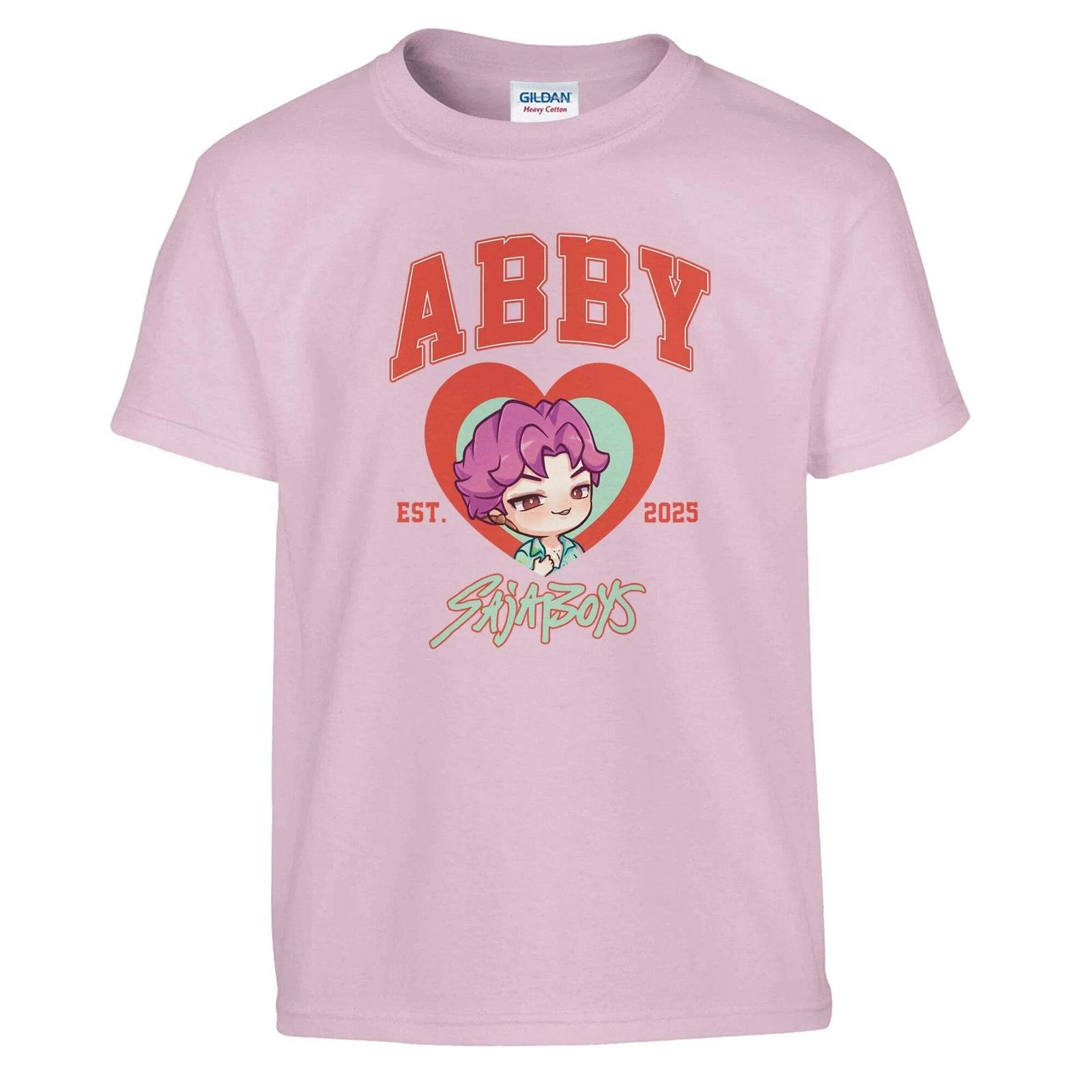 SAJA BOYS ABBY T-Shirt | Comfortable Heavyweight Tee | Unisex Graphic Shirt L