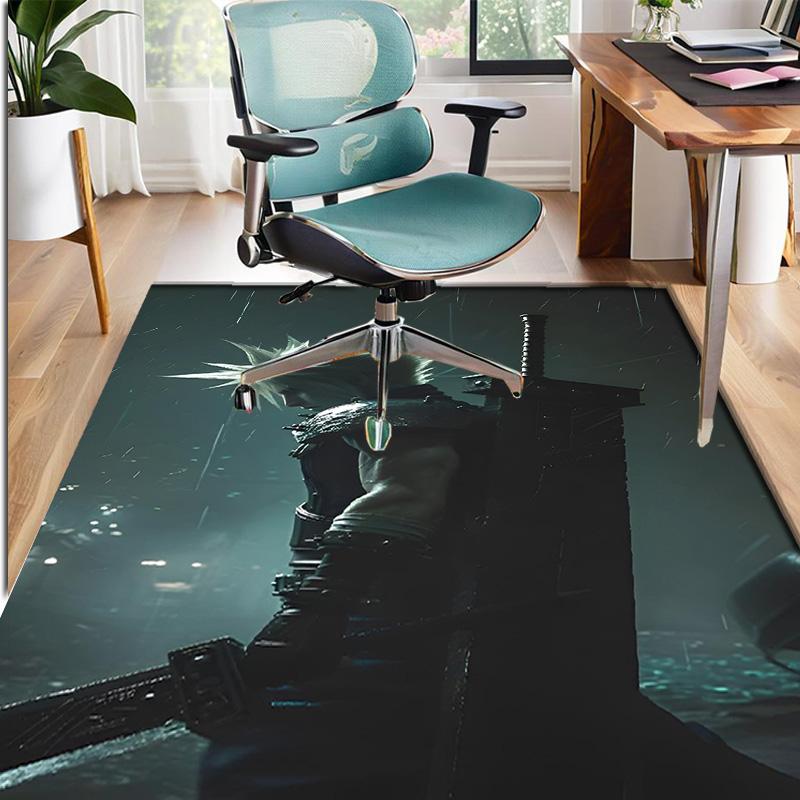 Final Fantasy Pattern Rug, Indoor/Outdoor Mat, for Picnic, Gameroom, Bedroom, Office, Living Room, Home Decor Carpet, Birthday Gift