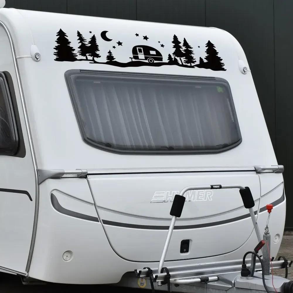 Auto Berg Grafik Aufkleber für Wohnmobil Pferdeanhänger Wohnwagen Wohnmobil Van Karosserie Dekor Vinyl Aufkleber Auto Tuning Zubehör