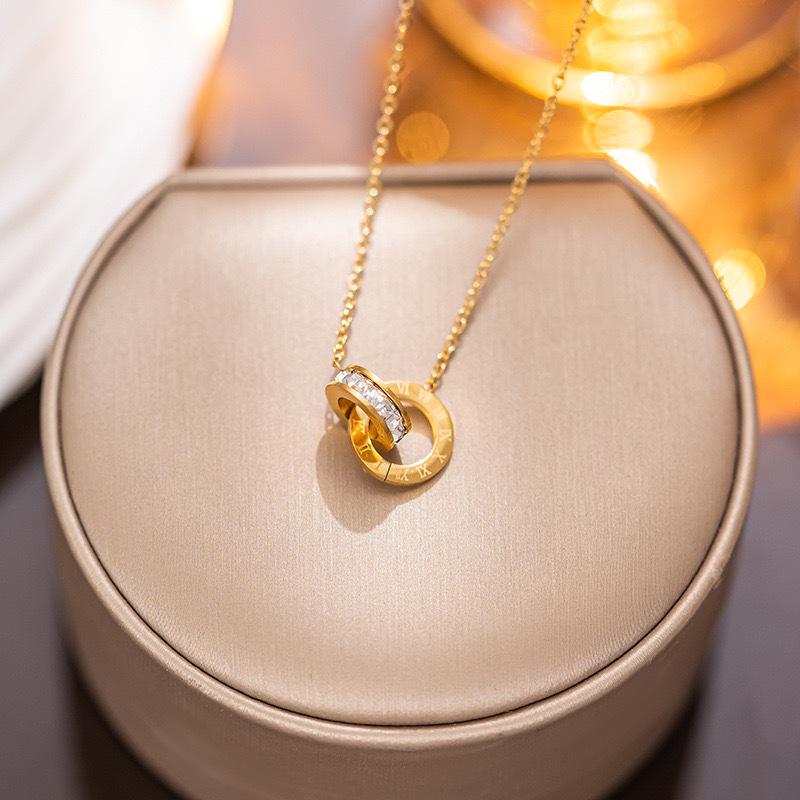 Roségold Koreanischer Stil Schlüsselbein-Halskette für Damen - Elegante Römische Kurze Kette Schmuck Geschenk