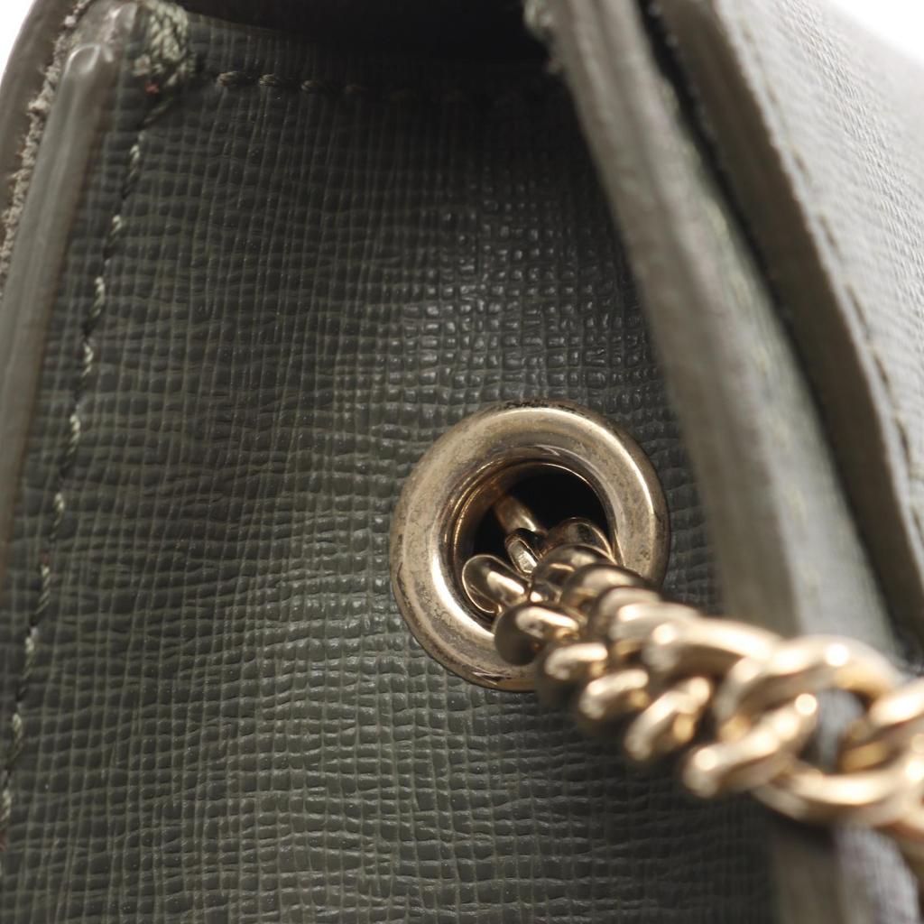 Used Furla JULIA Julia Shoulder Bag leather Green Used Women