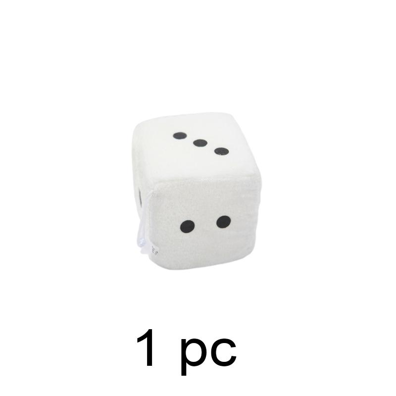 2x Car Dice Ornament Rearview Mirror Hanging Ornaments Car Styling Plush Fuzzy Dice Decoration Auto Interior Accessories Pendant
