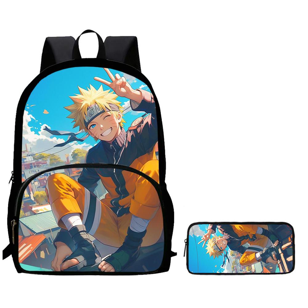 Comic NARUTO 15-inch Lightweight Everyday Backpack Features Adjustable Back Straps Plus Is Suitable For Boys And Girls Aged 5-10