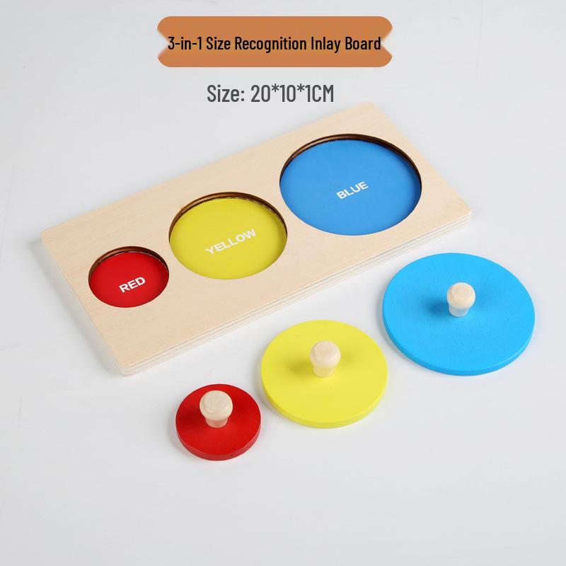 Montessori Wooden Geometric Shape Puzzle Board for Infant Education