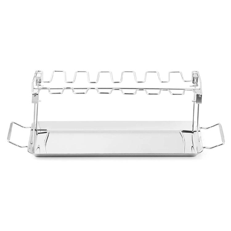 14 Slots Chicken Leg Wing Grill Rack Drumsticks Holder Smoker Oven Roaster Stand