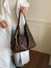 Vintage Soft Leather Women's Large Capacity Shoulder Bag - Stylish, Versatile Tote for Casual or Work Commute