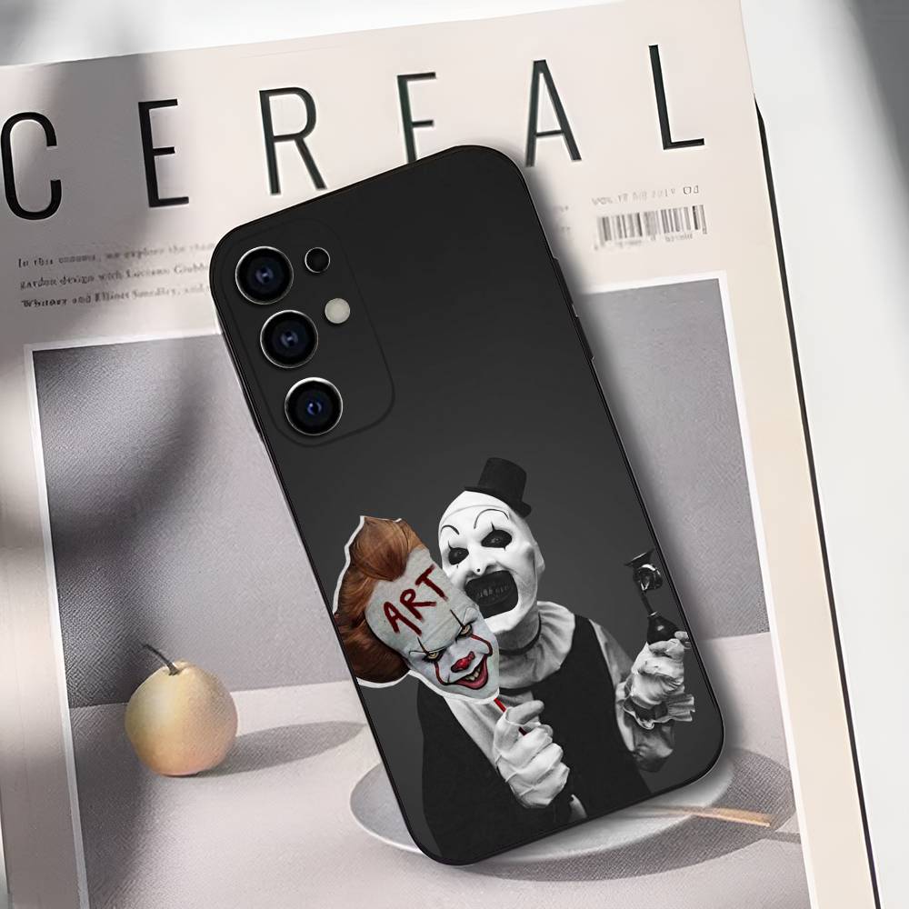 Art the Clown Horse T-Terrifier Soft Black Phone Case for Samsung S25/S24/S21/S22/S23/S30/Ultra/S20/Plus/Fe/Lite