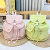 2025 new Korean niche design multi-pocket nylon bundle backpack bag female versatile student backpack