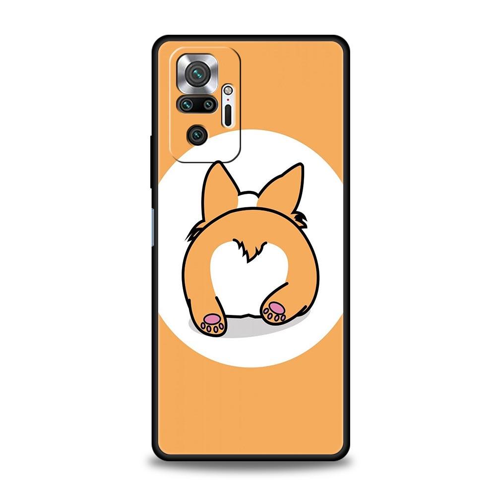Cute Corgi Dog Phone Case Cover for Redmi 14C 10C Note 15 14 13 12 10 11 K40 Pro Plus 5G Shockproof Soft TPU Shell Fundas Capas
