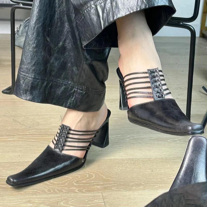 

Рим Странные Каблуки Женская Обувь Сексуальный Острый Носок Черный Модный Слингбэк Ретро Женские Сандалии Крутая Девушка 39 чёрный