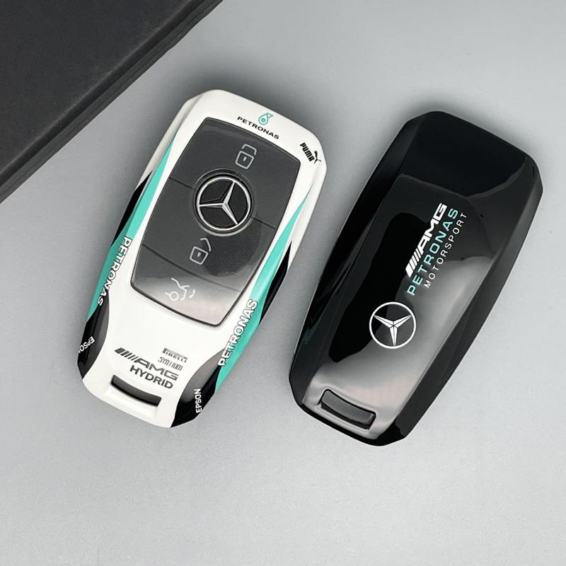 

Hot Car Sticker Fashion Cool Track Style Car Key Case Cover Shell For Mercedes Benz A C E S G Class GLC CLE CLA GLB W177 W205 W2