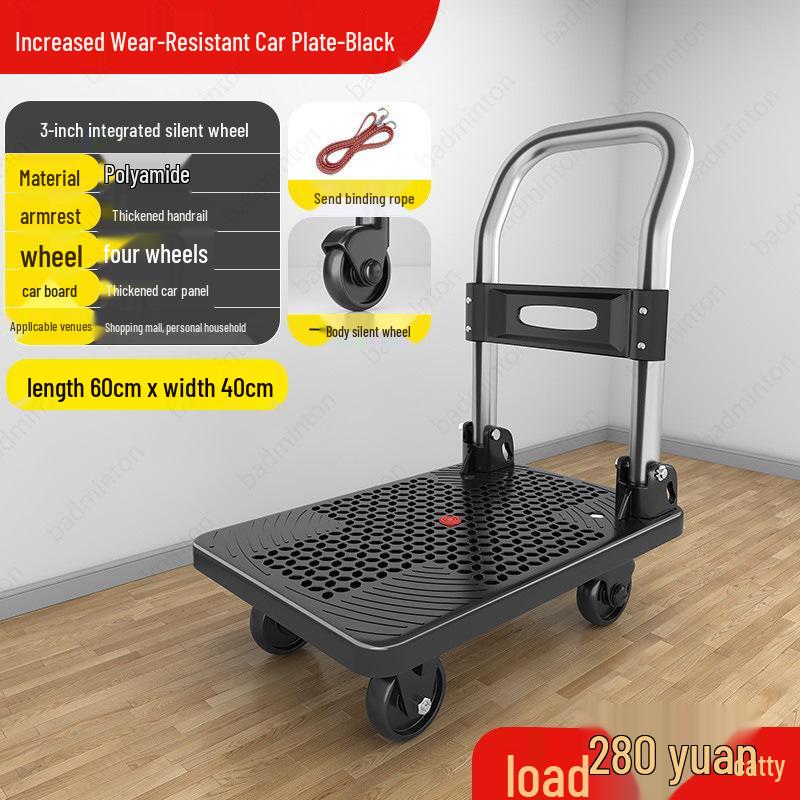Lightweight Portable Folding Hand Cart for Moving and Delivery, Small Flatbed Truck for Household Use, Free Shipping