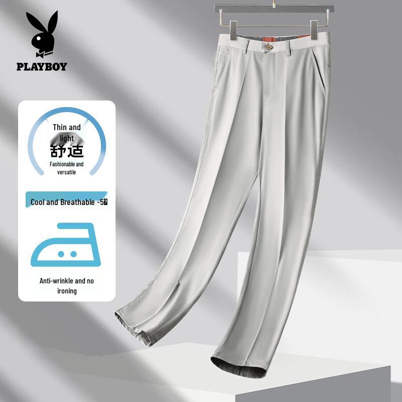 Playboy Men's Tencel Lyocell Straight Casual Pants