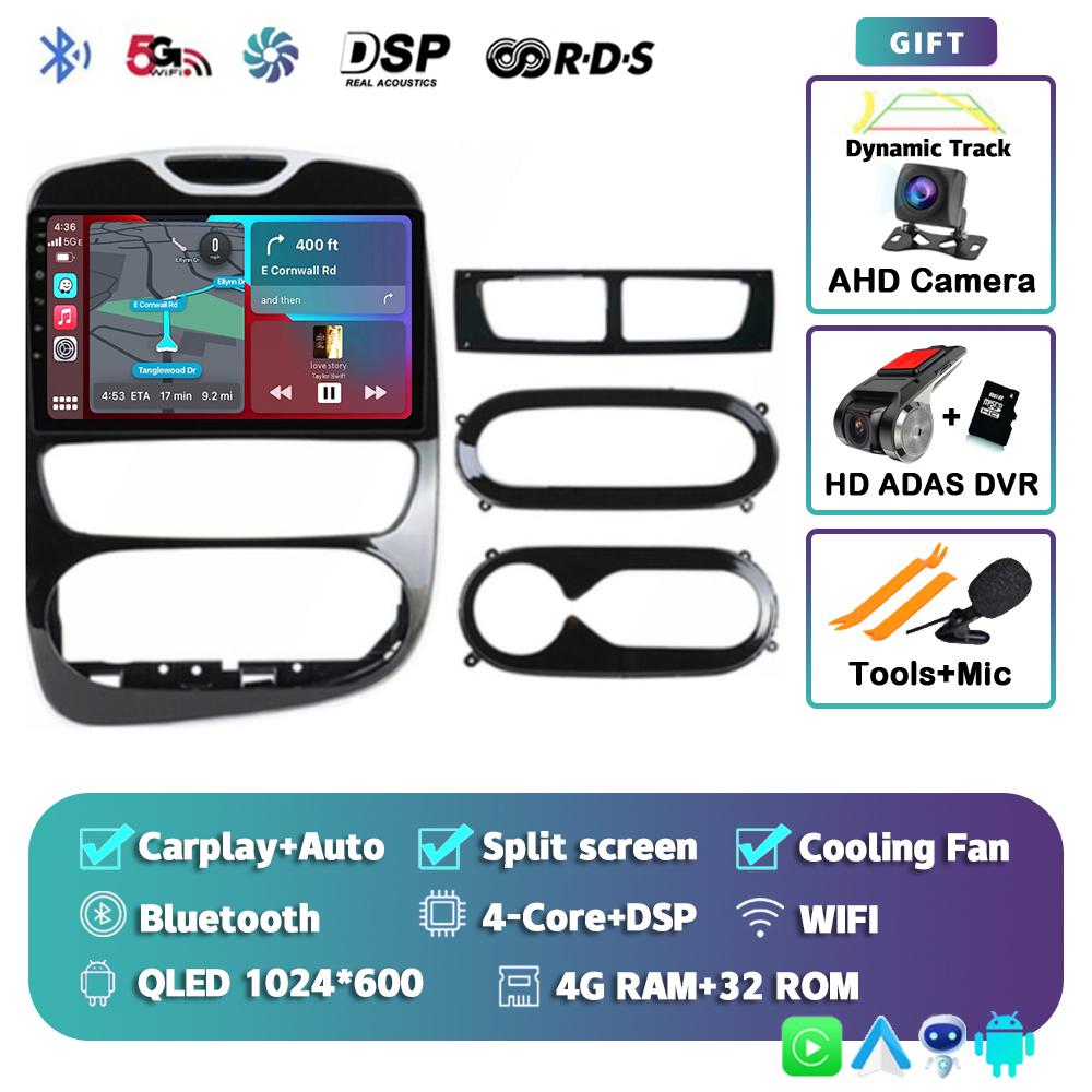 Android 14 Carplay Auto For Renault Clio 3 4 2012-2015 2016 2017 2018 Car Radio Multimedia Video Player Stereo Audio DSP 2Din BT
