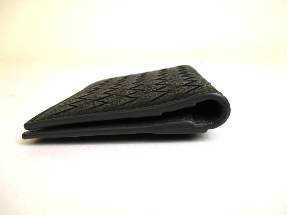 Authentic BOTTEGA VENETA Intrecciato Black Leather Business Card Holder #885  Refurbished