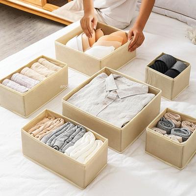 Organizzatori di biancheria intima di armadi e cassetti Armadio Vestiti Organizzatore reggiseno per biancheria intima Calzini Pantaloni Casa Scatola di stoccaggio pieghevole