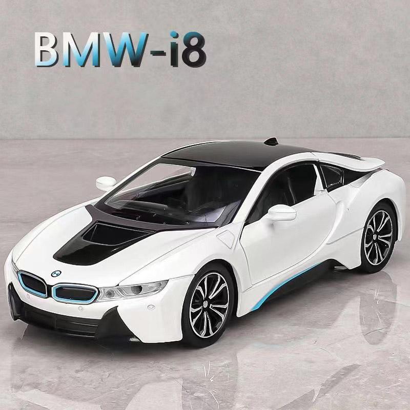 1/24 BMW I8 Supercar Model Samochodu Ze Stopu Diecasty Zabawki Pojazdy Symulacja Metalowy Model Samochodu Kolekcja Prezenty Urodzinowe dla Dzieci
