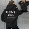 Child of God Print Men Plus-size Hoodie Outdoor Street Casual Retro Classic Simple Gothic Autumn Winter Long-sleeve Sweatshirt