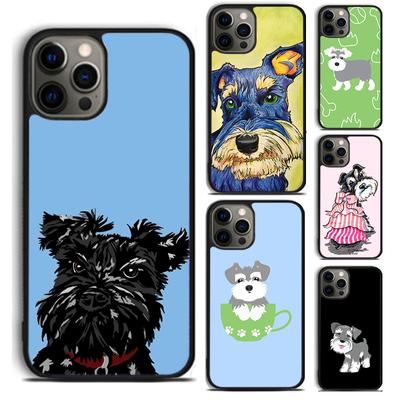 Carcasă drăguță pentru telefon cu câine Miniature Schnauzer Pentru iPhone 5 6 7 8 Plus X XR XS SE2020 Apple 11 12 13 mini Pro Max Galaxy S20 S21