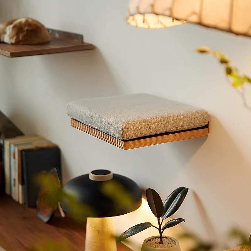 Designer Wall Mounted Cat Shelves Solid Wood Cat Climbing Space-Saving Modular Pet Furniture Indoor Cats Jumping Platform System