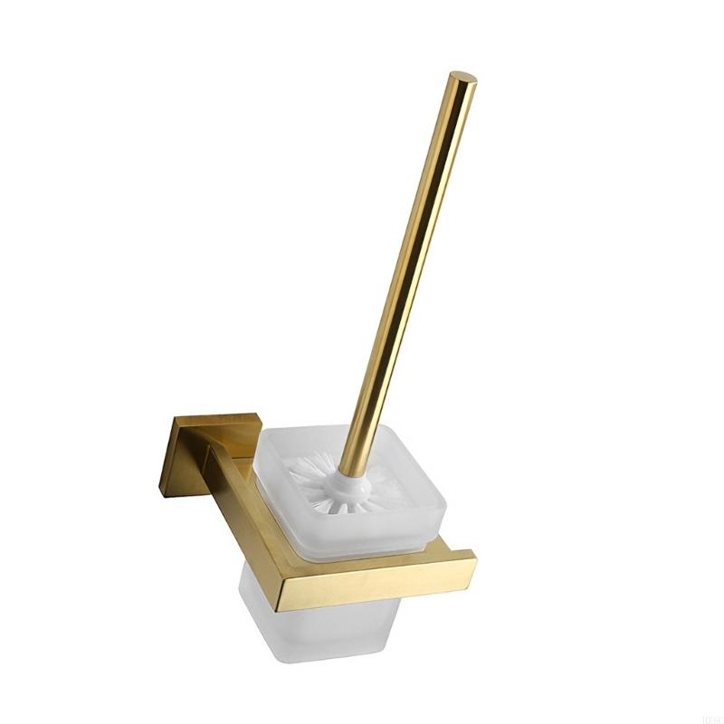 Corrosion Resistant Steel Square Toilet Brush with Dense Bristle Bathroom Sanitation Modern Aesthetic Comfortable Handle HX6C
