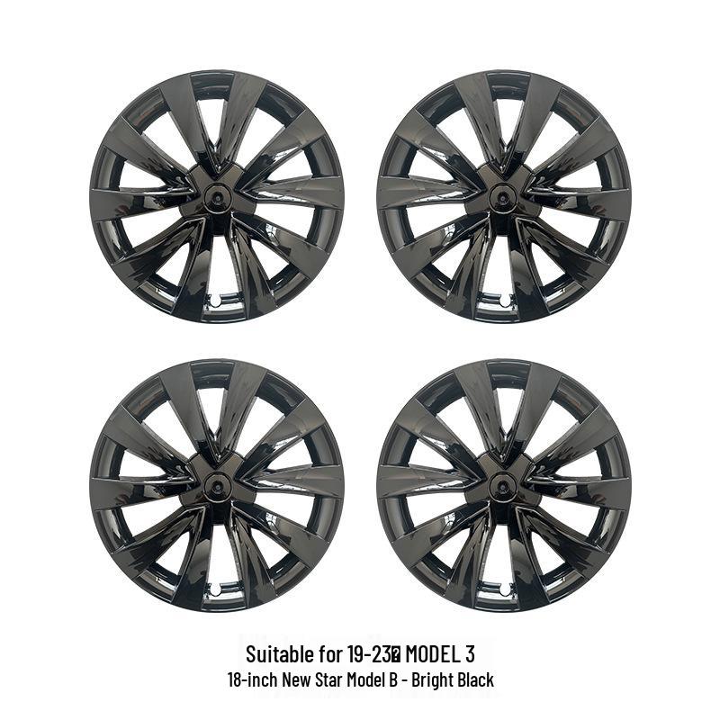 Tesla Model 3 Wheel Hub Caps & Rim Protectors for 17-25 Versions, 18-inch