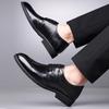 Fashion Men's Classic Oxford Shoes Business Formal Leather Shoes for Office Work Comfortable Dress Shoes for Men Slip-On Lace-Up Flats