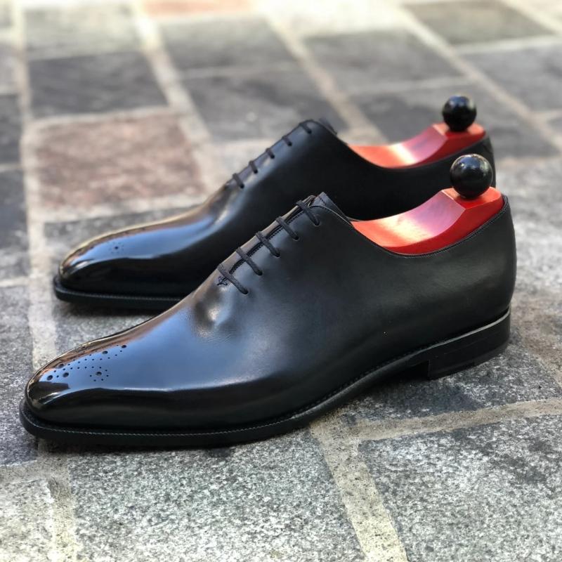 New Red Sole Brogue Shoes Men Black Business Mens Formal Shoes Lace-Up Round Toe Spring/Autumn