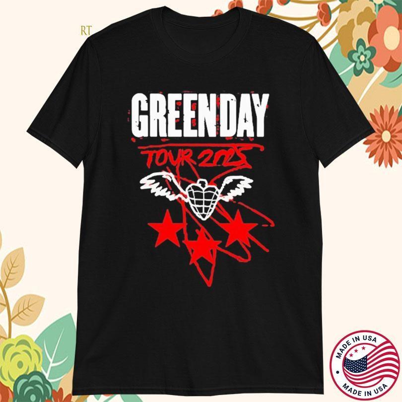 Green Day band tour HOT 2025 black T-shirt unisex All sizes JJ5315