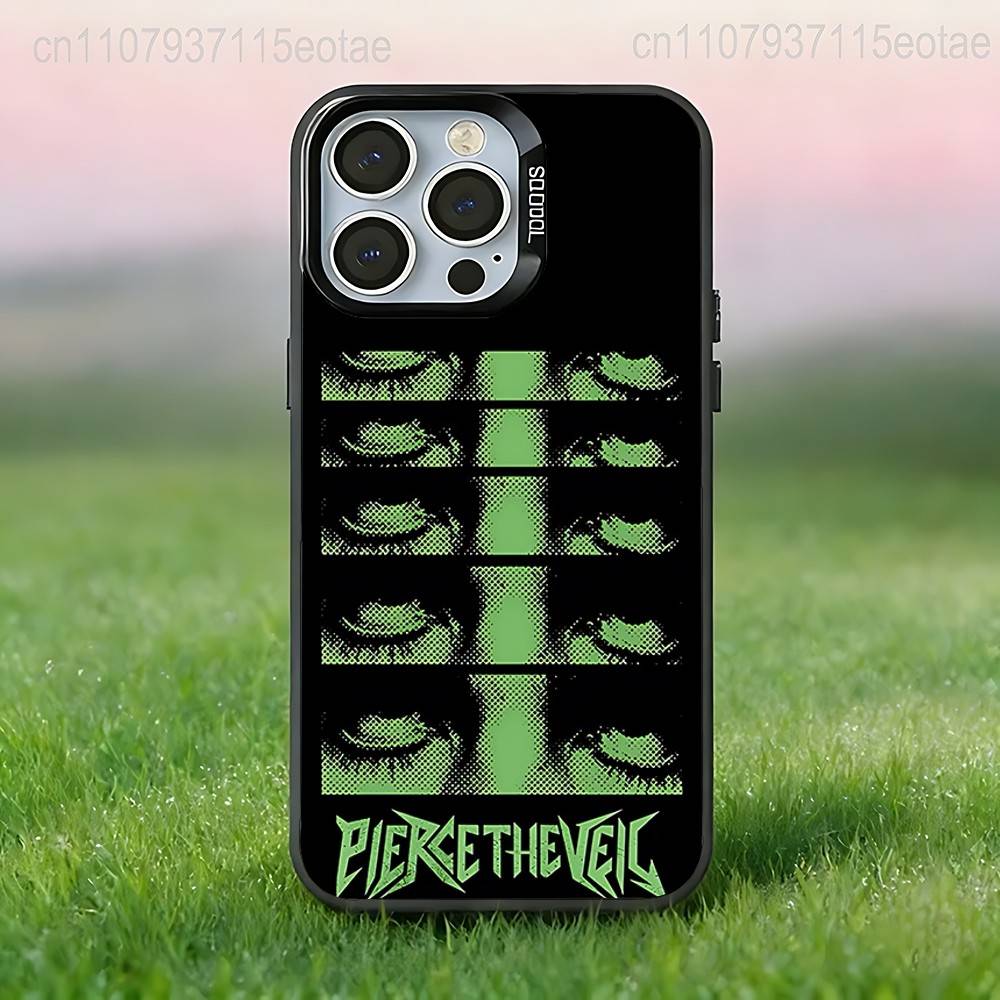 P-Pierce The Veil Band ROCK Schwarze Handyhülle Kompatibel mit iPhone 17 16 15 14 13 12 11, Pro, Max, Plus, E, Air, Mini