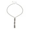 Occasion Ready Black Acrylic Rhinestones Pendant Clavicle Chain Long Chain Necklace for Various Event Gift Giving
