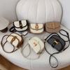 New Niche Design Popular Contrasting Color Saddle Bag Single Shoulder Oblique Span Trendy Versatile Women's Bag
